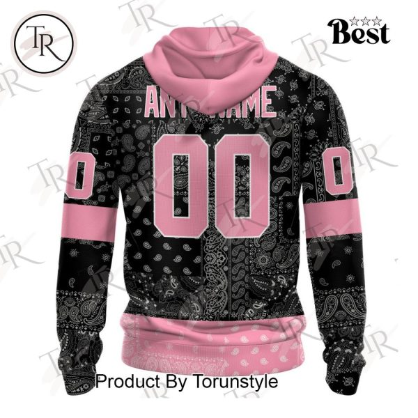 NHL Detroit Red Wings Special Pink Paisley Design Hoodie