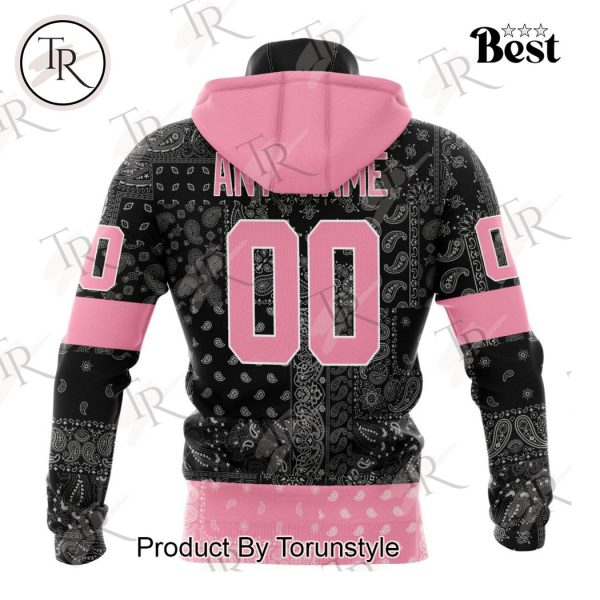 NHL Detroit Red Wings Special Pink Paisley Design Hoodie