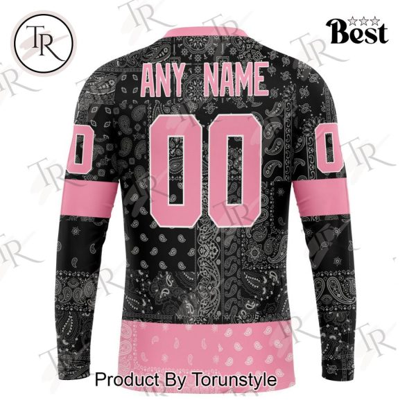 NHL Detroit Red Wings Special Pink Paisley Design Hoodie