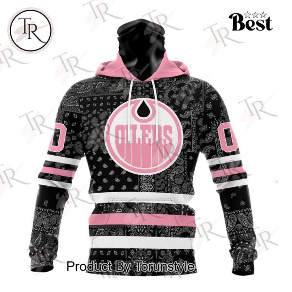 NHL Edmonton Oilers Special Pink Paisley Design Hoodie