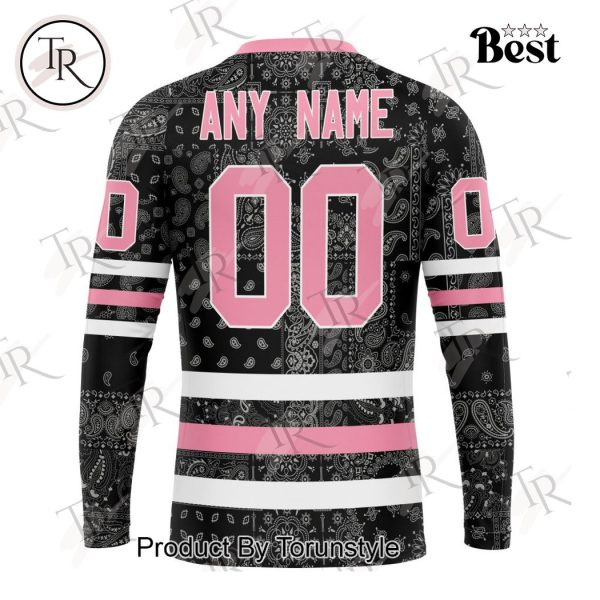 NHL Edmonton Oilers Special Pink Paisley Design Hoodie