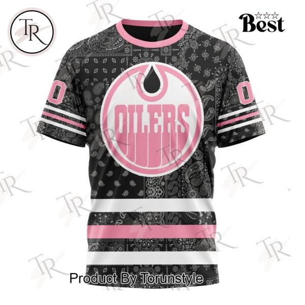 NHL Edmonton Oilers Special Pink Paisley Design Hoodie