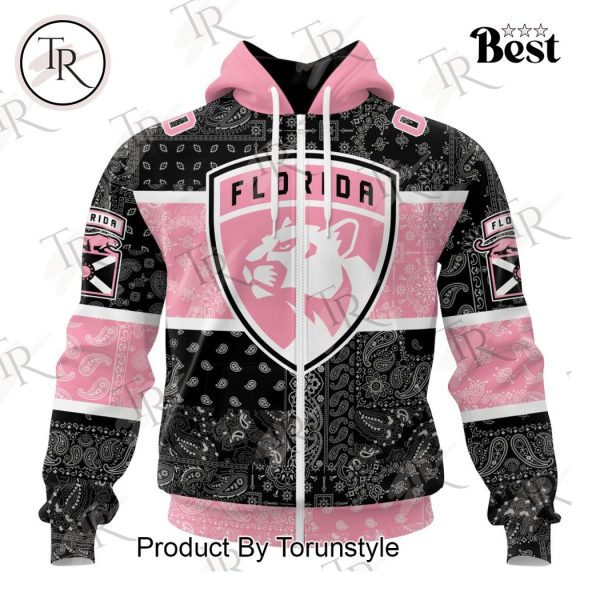 NHL Florida Panthers Special Pink Paisley Design Hoodie