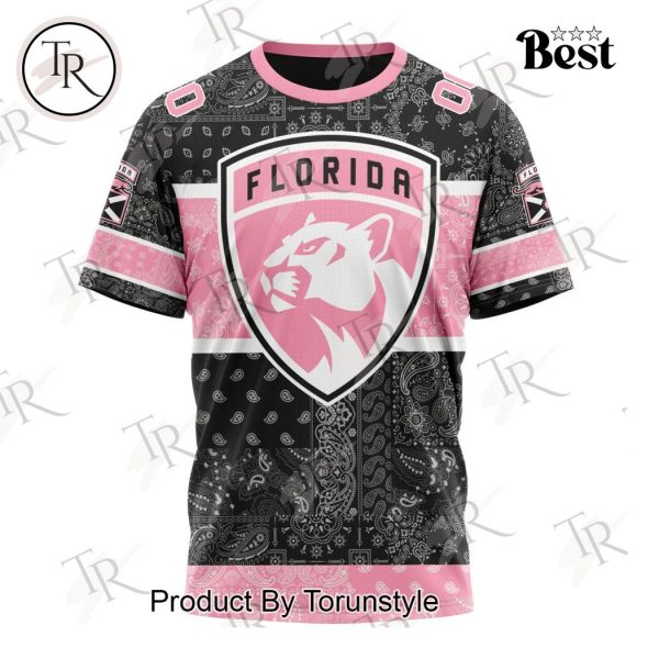 NHL Florida Panthers Special Pink Paisley Design Hoodie