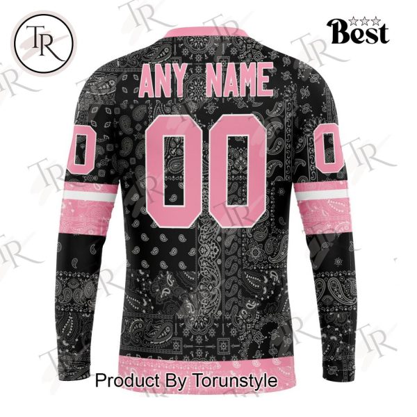 NHL Minnesota Wild Special Pink Paisley Design Hoodie