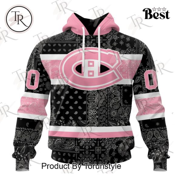 NHL Montreal Canadiens Special Pink Paisley Design Hoodie