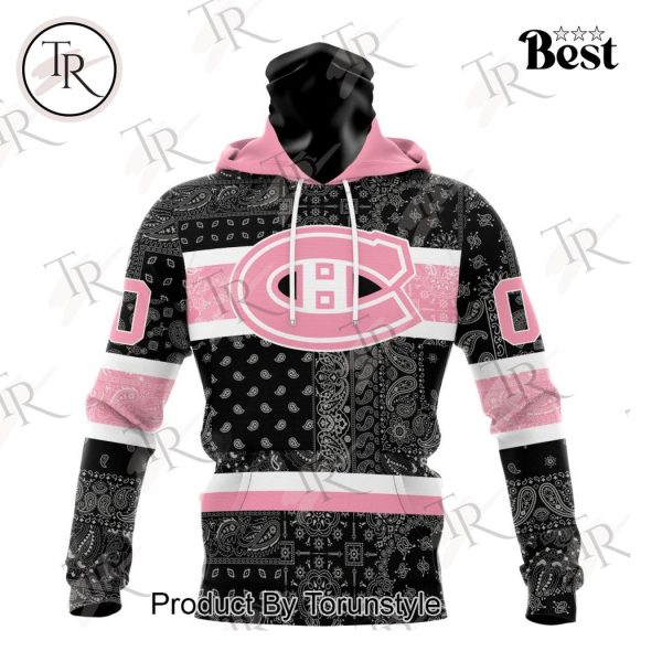 NHL Montreal Canadiens Special Pink Paisley Design Hoodie