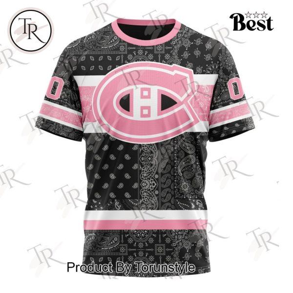 NHL Montreal Canadiens Special Pink Paisley Design Hoodie