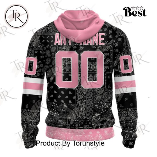 NHL New Jersey Devils Special Pink Paisley Design Hoodie