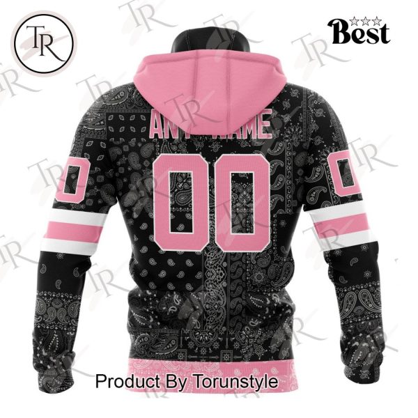 NHL New Jersey Devils Special Pink Paisley Design Hoodie