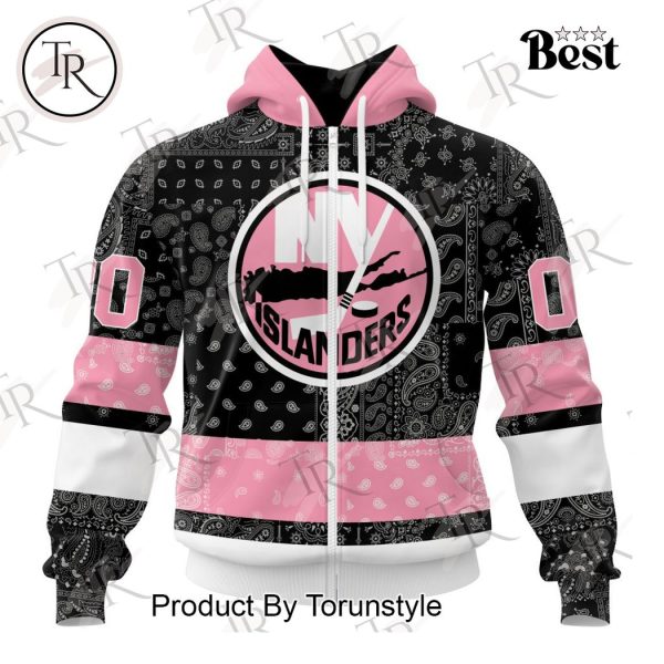 NHL New York Islanders Special Pink Paisley Design Hoodie