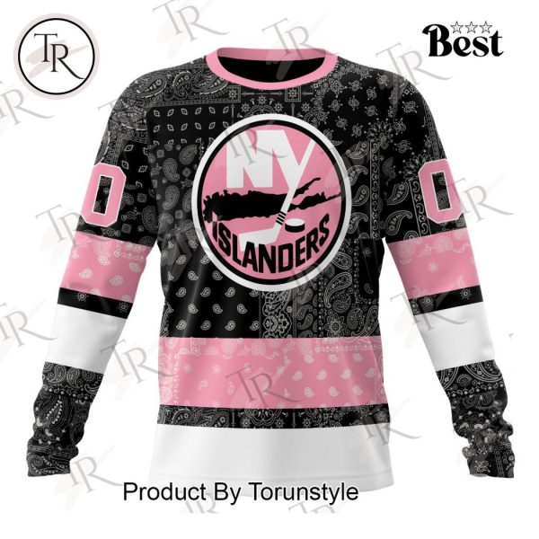 NHL New York Islanders Special Pink Paisley Design Hoodie