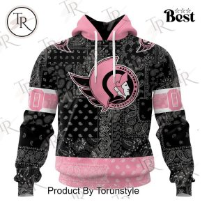 NHL Ottawa Senators Special Pink Paisley Design Hoodie