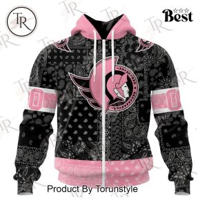 NHL Ottawa Senators Special Pink Paisley Design Hoodie