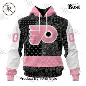 NHL Philadelphia Flyers Special Pink Paisley Design Hoodie