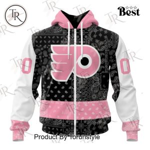 NHL Philadelphia Flyers Special Pink Paisley Design Hoodie