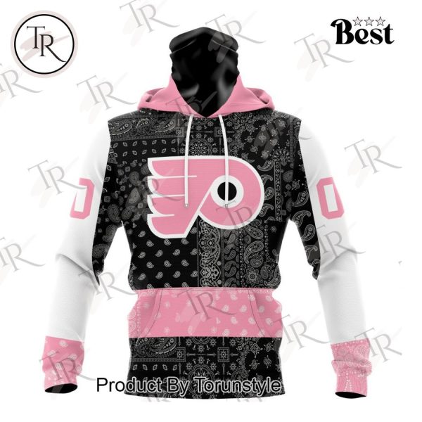 NHL Philadelphia Flyers Special Pink Paisley Design Hoodie