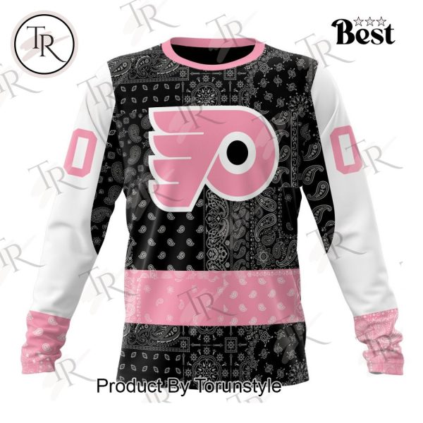 NHL Philadelphia Flyers Special Pink Paisley Design Hoodie