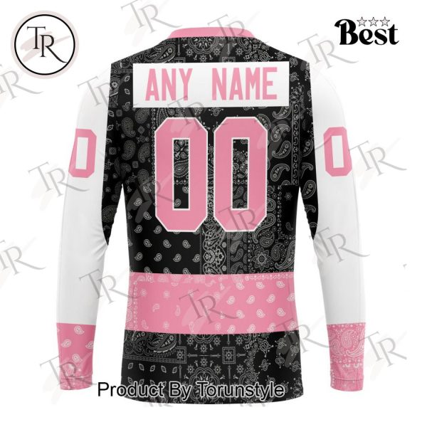 NHL Philadelphia Flyers Special Pink Paisley Design Hoodie