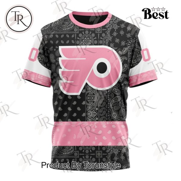 NHL Philadelphia Flyers Special Pink Paisley Design Hoodie