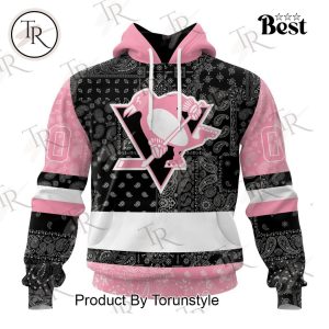 NHL Pittsburgh Penguins Special Pink Paisley Design Hoodie