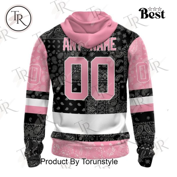 NHL Pittsburgh Penguins Special Pink Paisley Design Hoodie