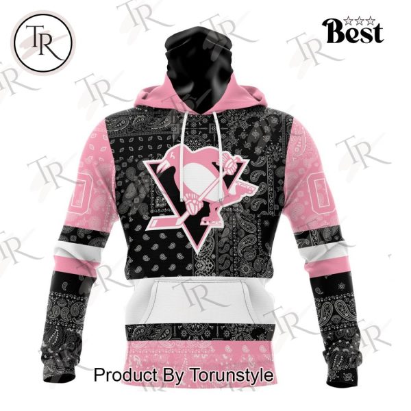 NHL Pittsburgh Penguins Special Pink Paisley Design Hoodie