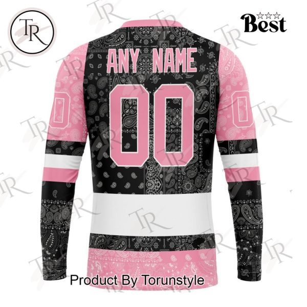 NHL Pittsburgh Penguins Special Pink Paisley Design Hoodie