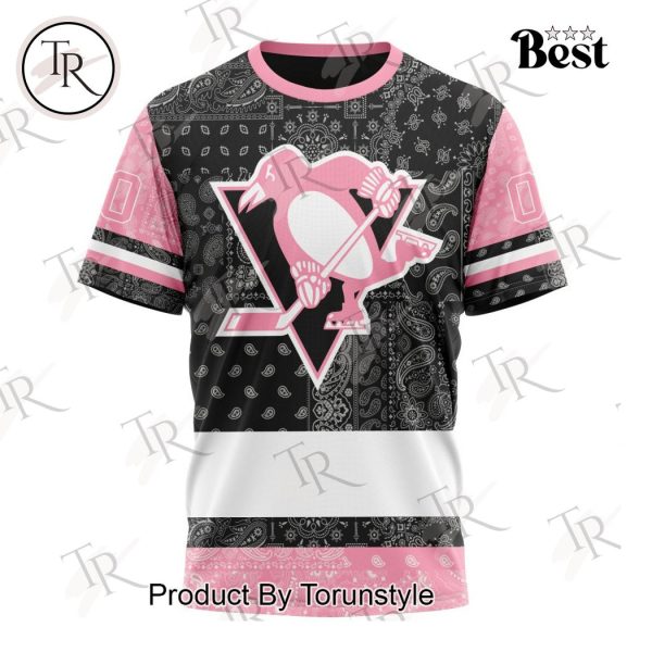 NHL Pittsburgh Penguins Special Pink Paisley Design Hoodie