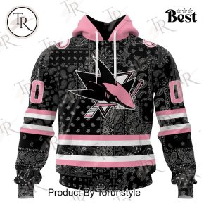 NHL San Jose Sharks Special Pink Paisley Design Hoodie