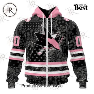 NHL San Jose Sharks Special Pink Paisley Design Hoodie