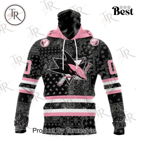 NHL San Jose Sharks Special Pink Paisley Design Hoodie