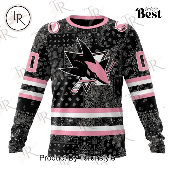 NHL San Jose Sharks Special Pink Paisley Design Hoodie