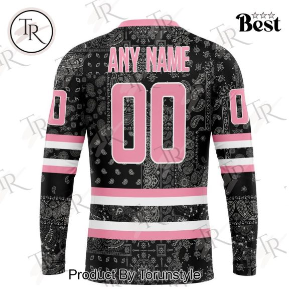 NHL San Jose Sharks Special Pink Paisley Design Hoodie