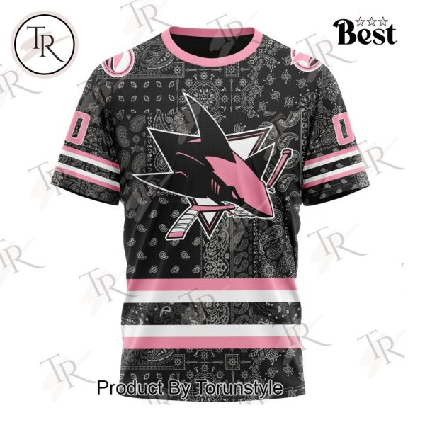 NHL San Jose Sharks Special Pink Paisley Design Hoodie