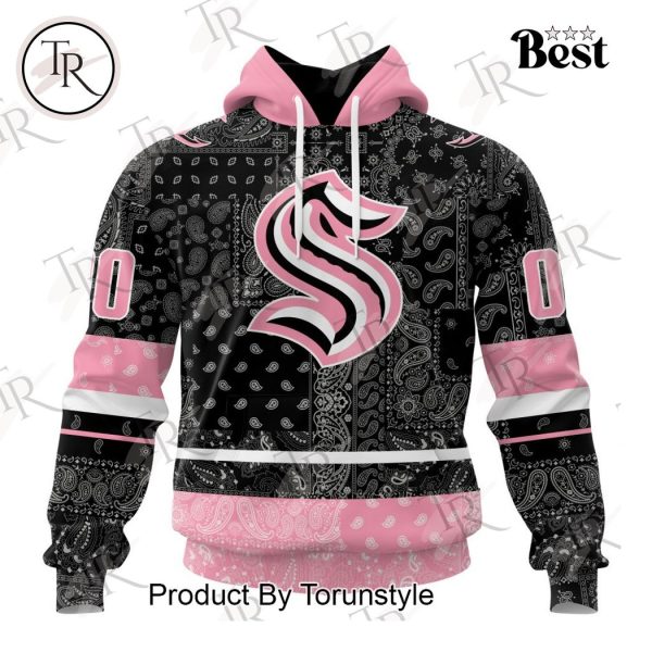 NHL Seattle Kraken Special Pink Paisley Design Hoodie