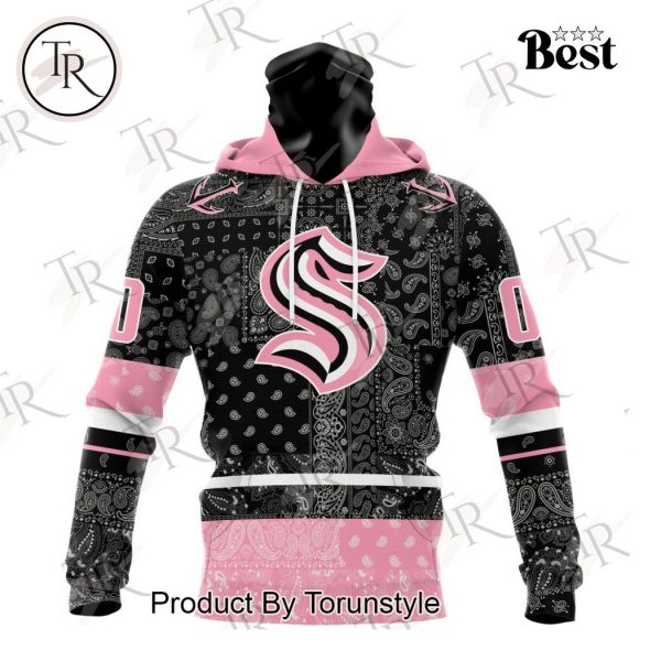 NHL Seattle Kraken Special Pink Paisley Design Hoodie