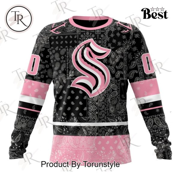 NHL Seattle Kraken Special Pink Paisley Design Hoodie