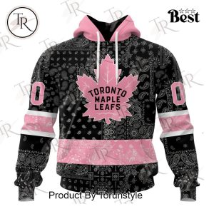 NHL Toronto Maple Leafs Special Pink Paisley Design Hoodie