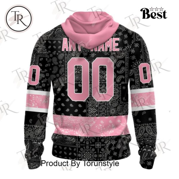 NHL Toronto Maple Leafs Special Pink Paisley Design Hoodie