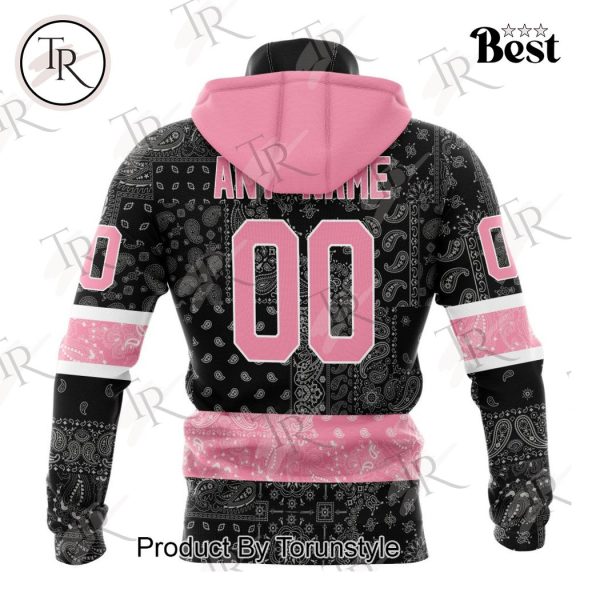 NHL Toronto Maple Leafs Special Pink Paisley Design Hoodie