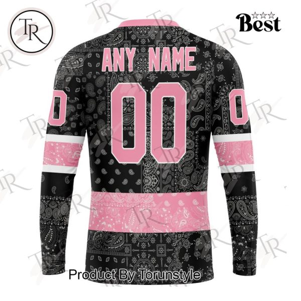 NHL Toronto Maple Leafs Special Pink Paisley Design Hoodie