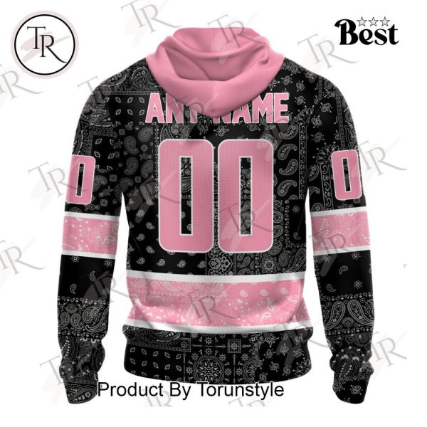 NHL Vancouver Canucks Special Pink Paisley Design Hoodie