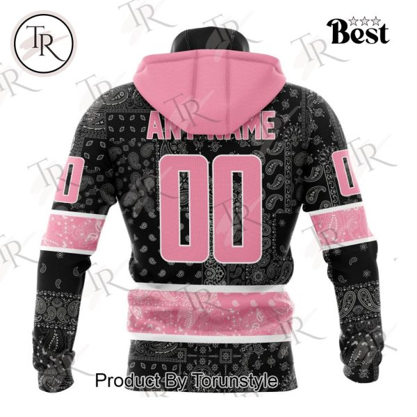 NHL Vancouver Canucks Special Pink Paisley Design Hoodie