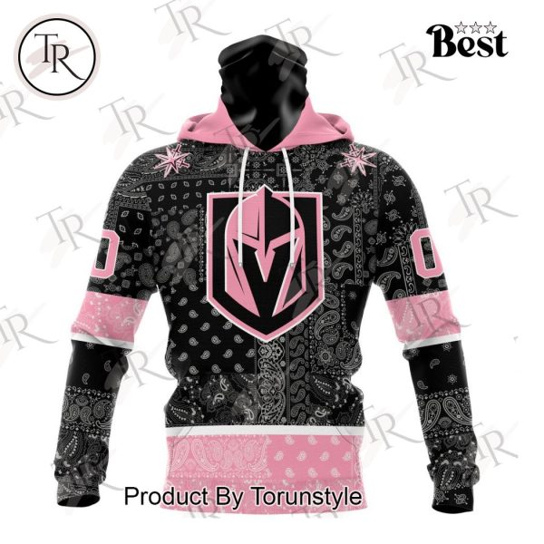 NHL Vegas Golden Knights Special Pink Paisley Design Hoodie