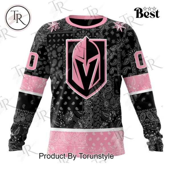 NHL Vegas Golden Knights Special Pink Paisley Design Hoodie