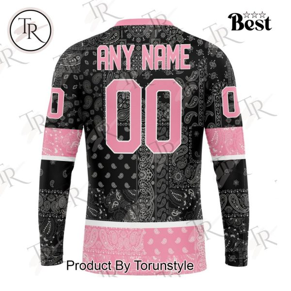 NHL Vegas Golden Knights Special Pink Paisley Design Hoodie