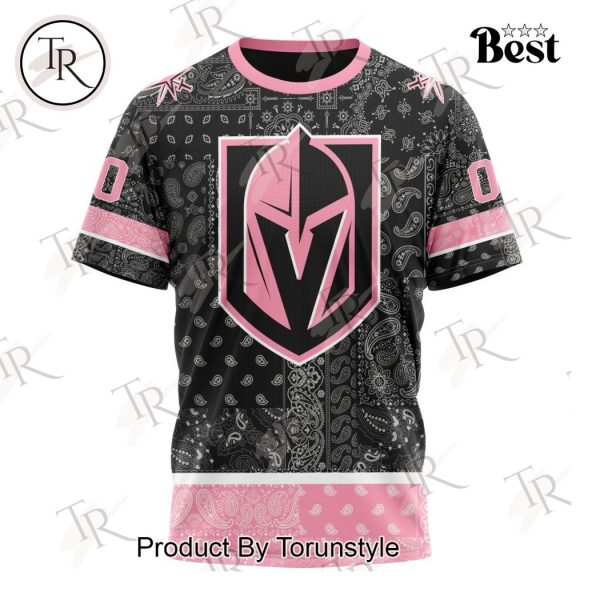 NHL Vegas Golden Knights Special Pink Paisley Design Hoodie