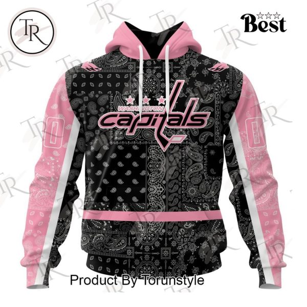 NHL Washington Capitals Special Pink Paisley Design Hoodie