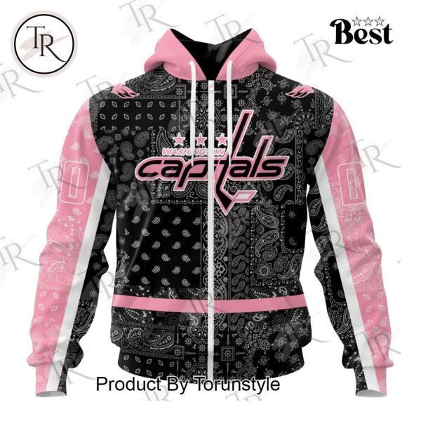 NHL Washington Capitals Special Pink Paisley Design Hoodie